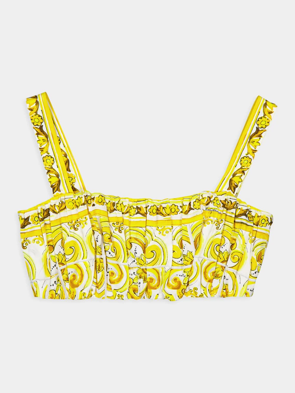 Majolica Print Strappy Poplin Top - Image 5