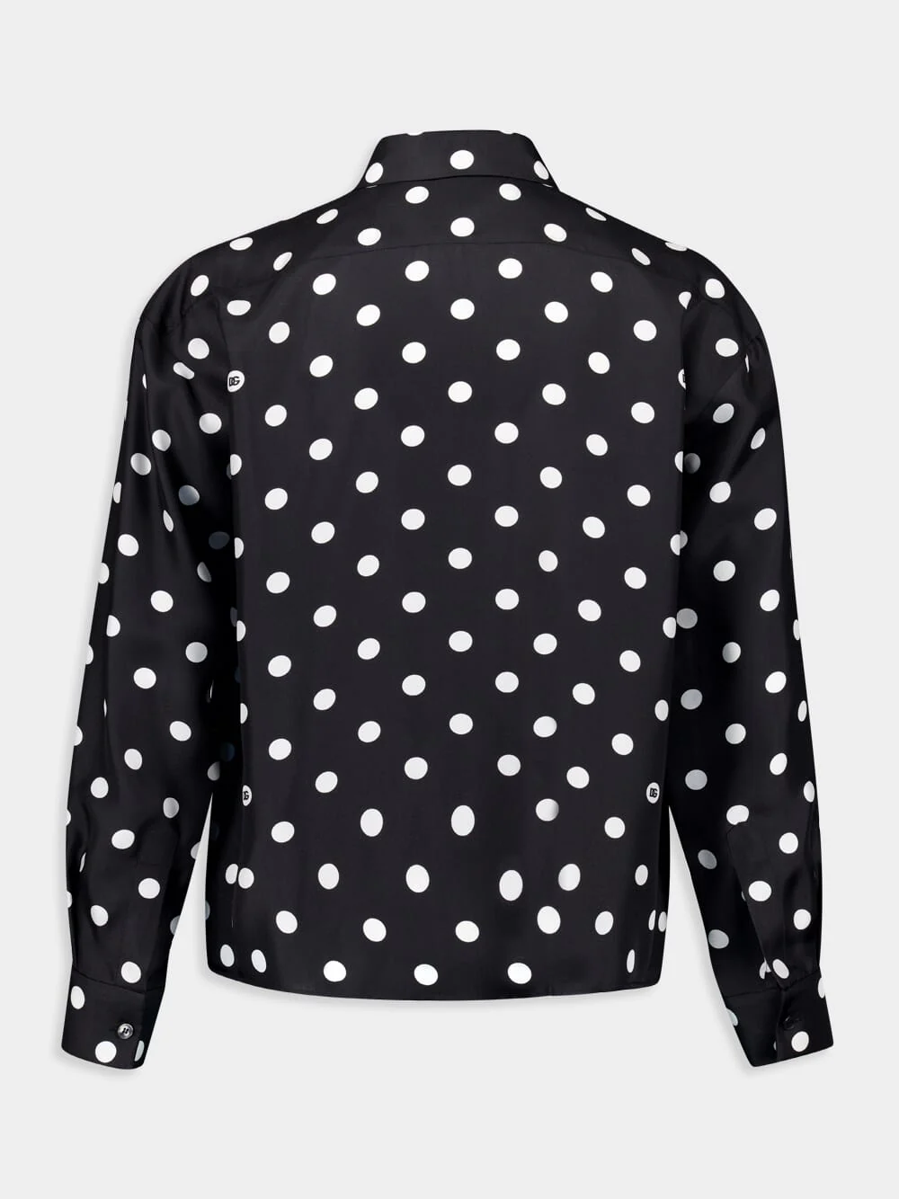 Polka-Dot Print Silk Shirt - Image 2