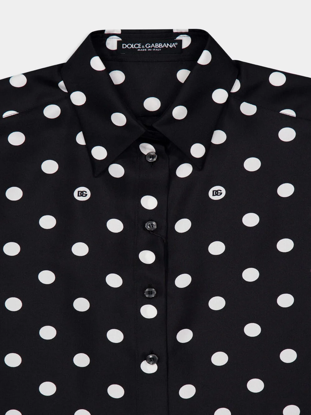 Polka-Dot Print Silk Shirt - Image 3
