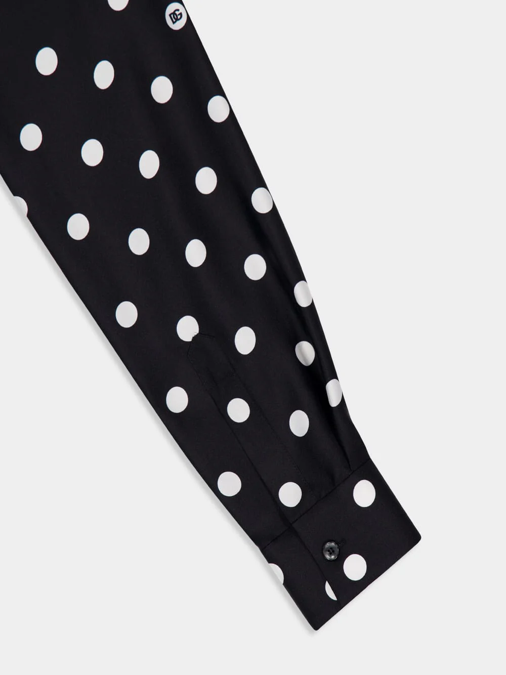 Polka-Dot Print Silk Shirt - Image 4