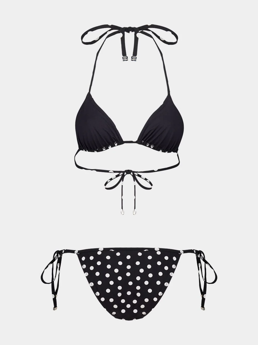 Polka-Dot Triangle Bikini - Image 2