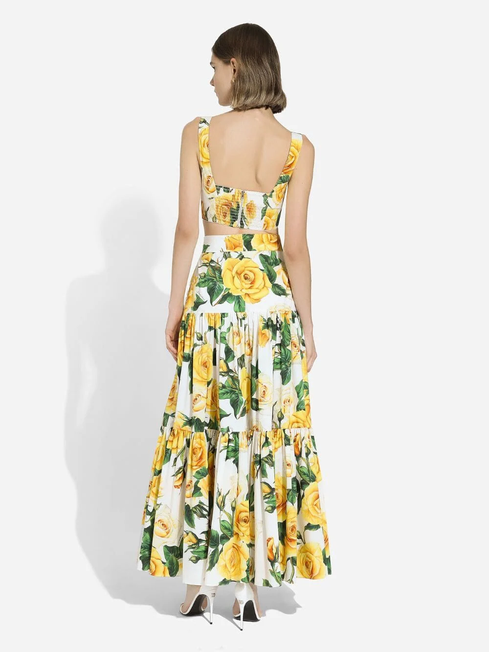 Rose-Print Ruffled Skirt - Image 4