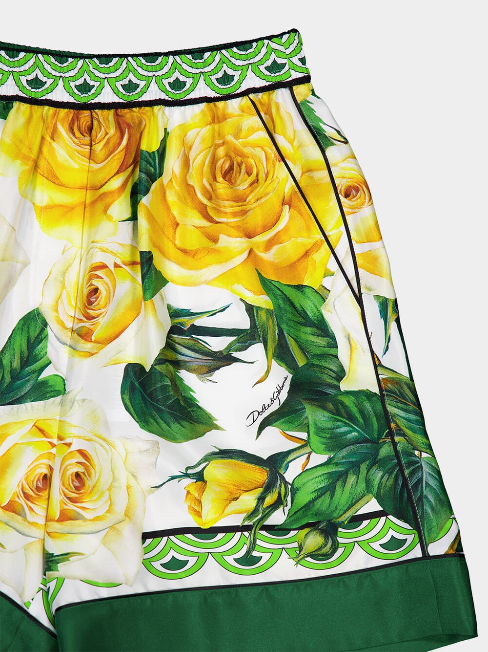 Rose-Print Silk Shorts - Image 5