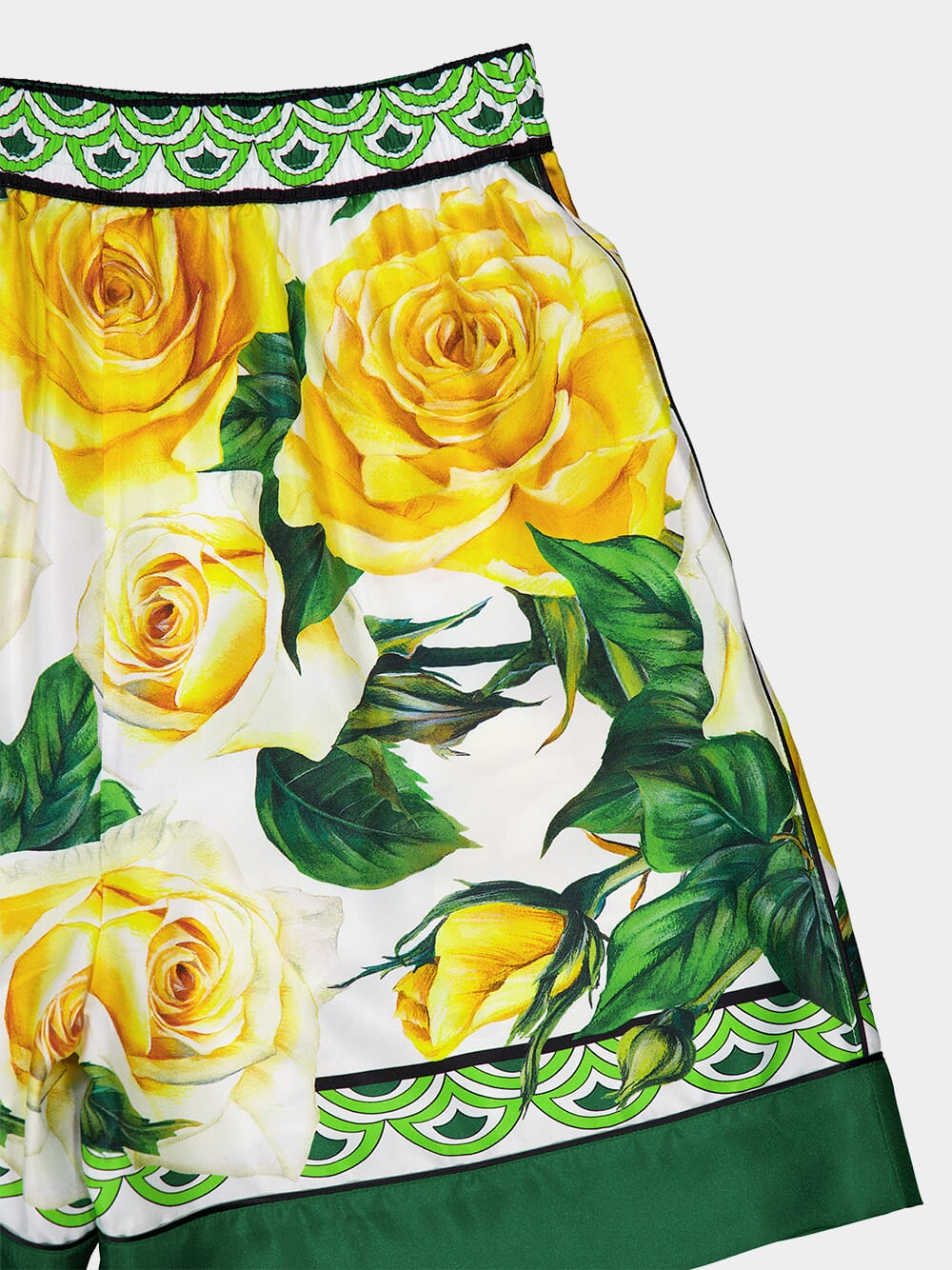 Rose-Print Silk Shorts - Image 6