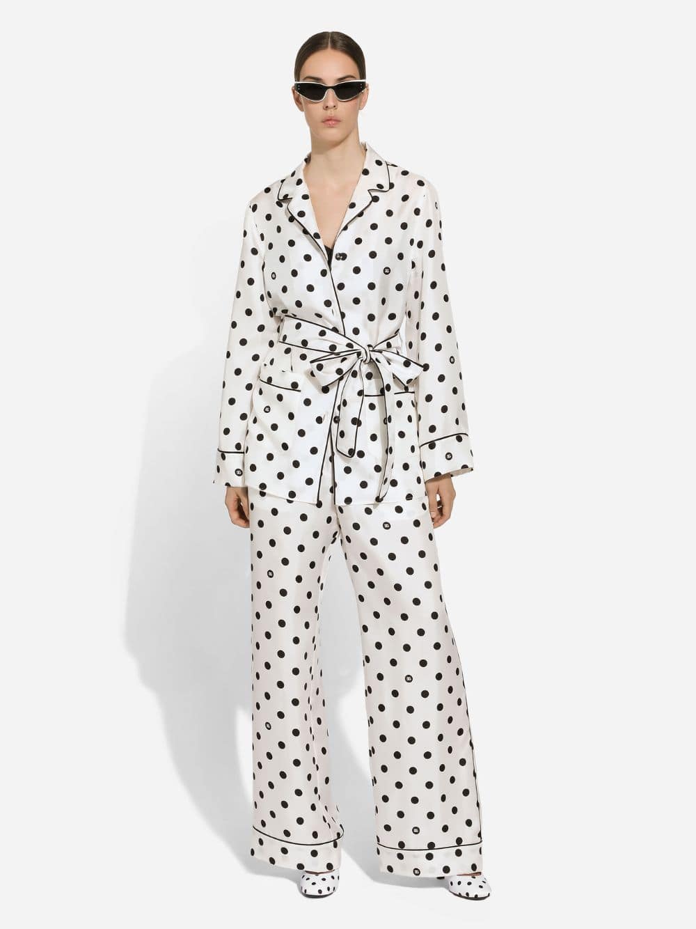 Silk Polka-Dot Pajama Pants - Image 2