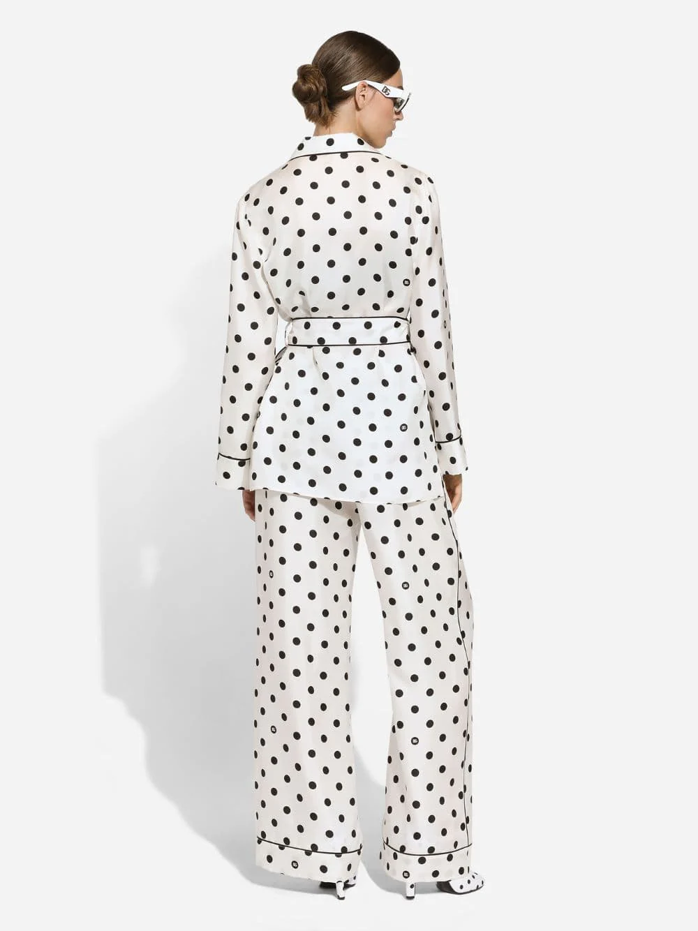 Silk Polka-Dot Pajama Pants - Image 4