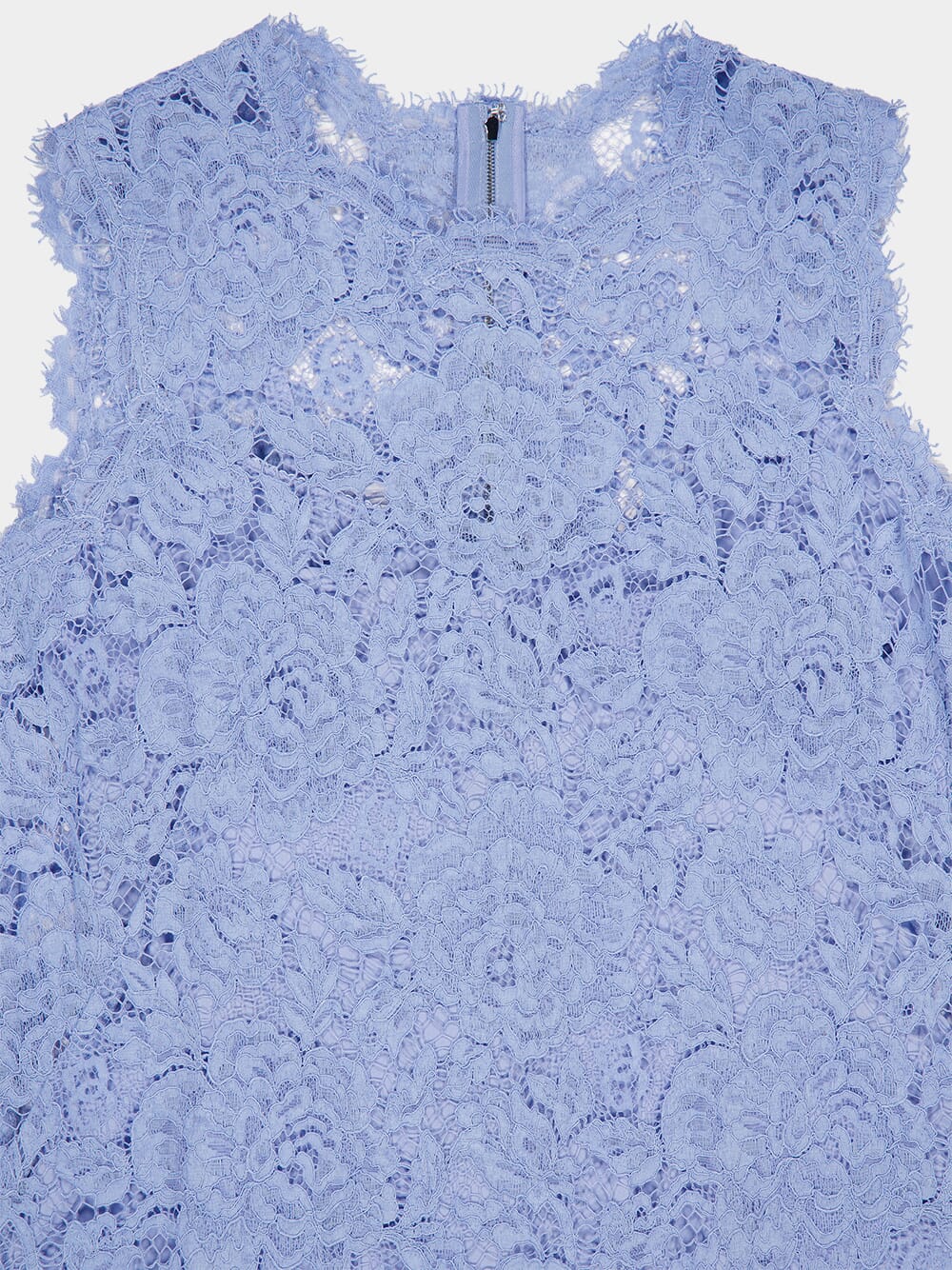 Sleeveless Floral Lace A-Line Dress - Image 5