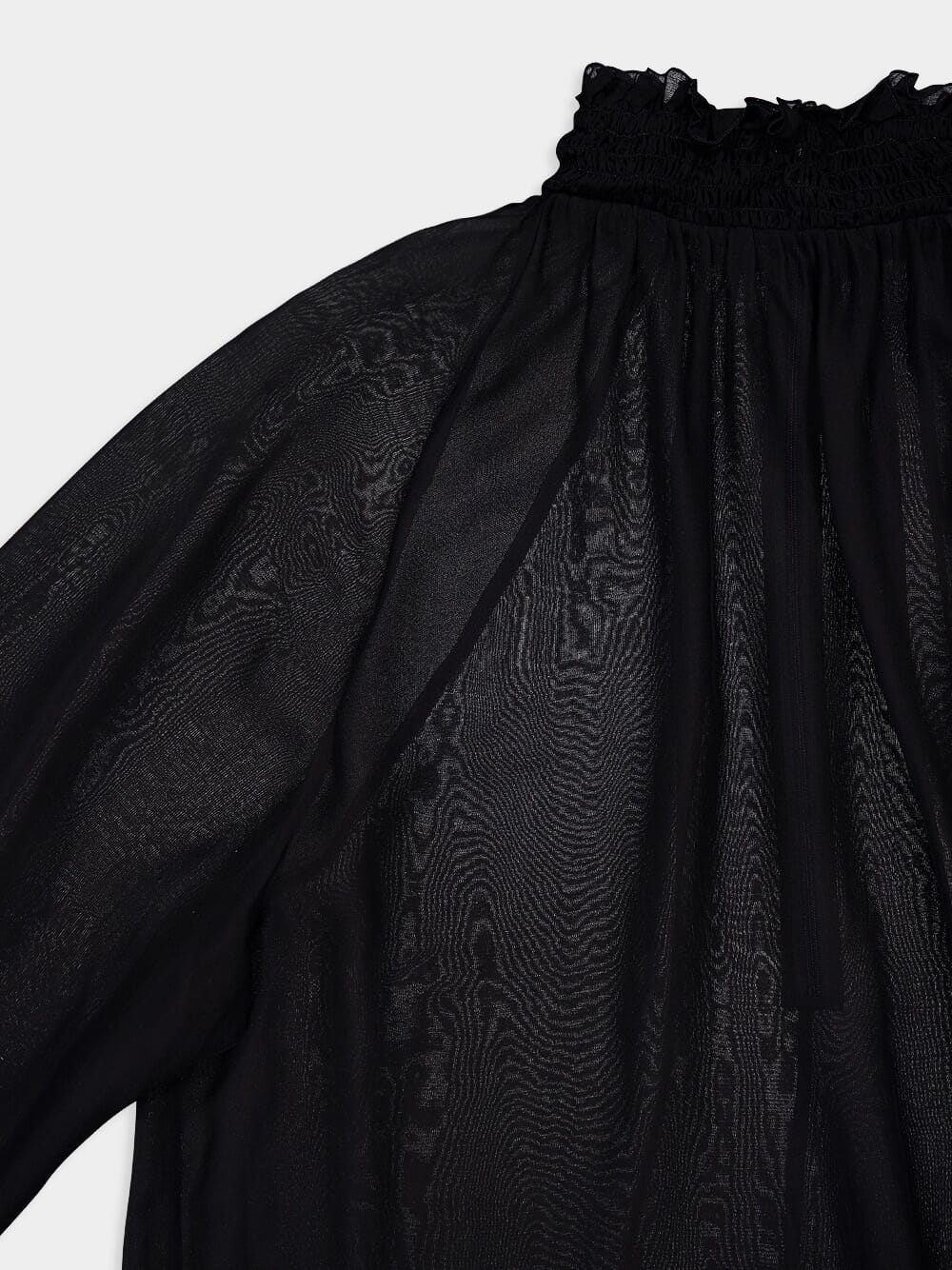 Smock-Stitched Chiffon Blouse - Image 5