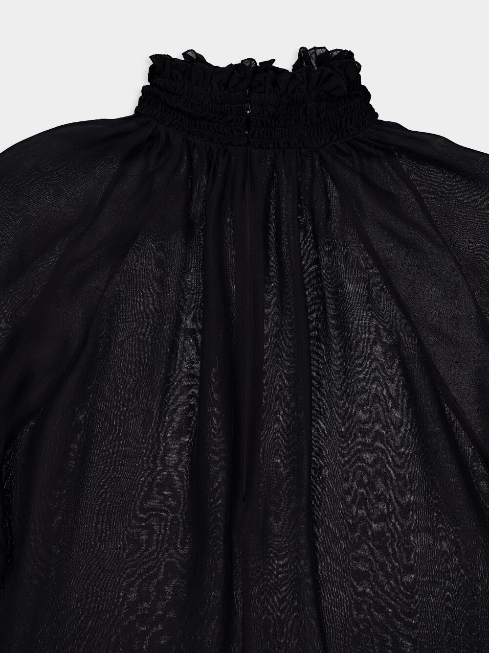 Smock-Stitched Chiffon Blouse - Image 8