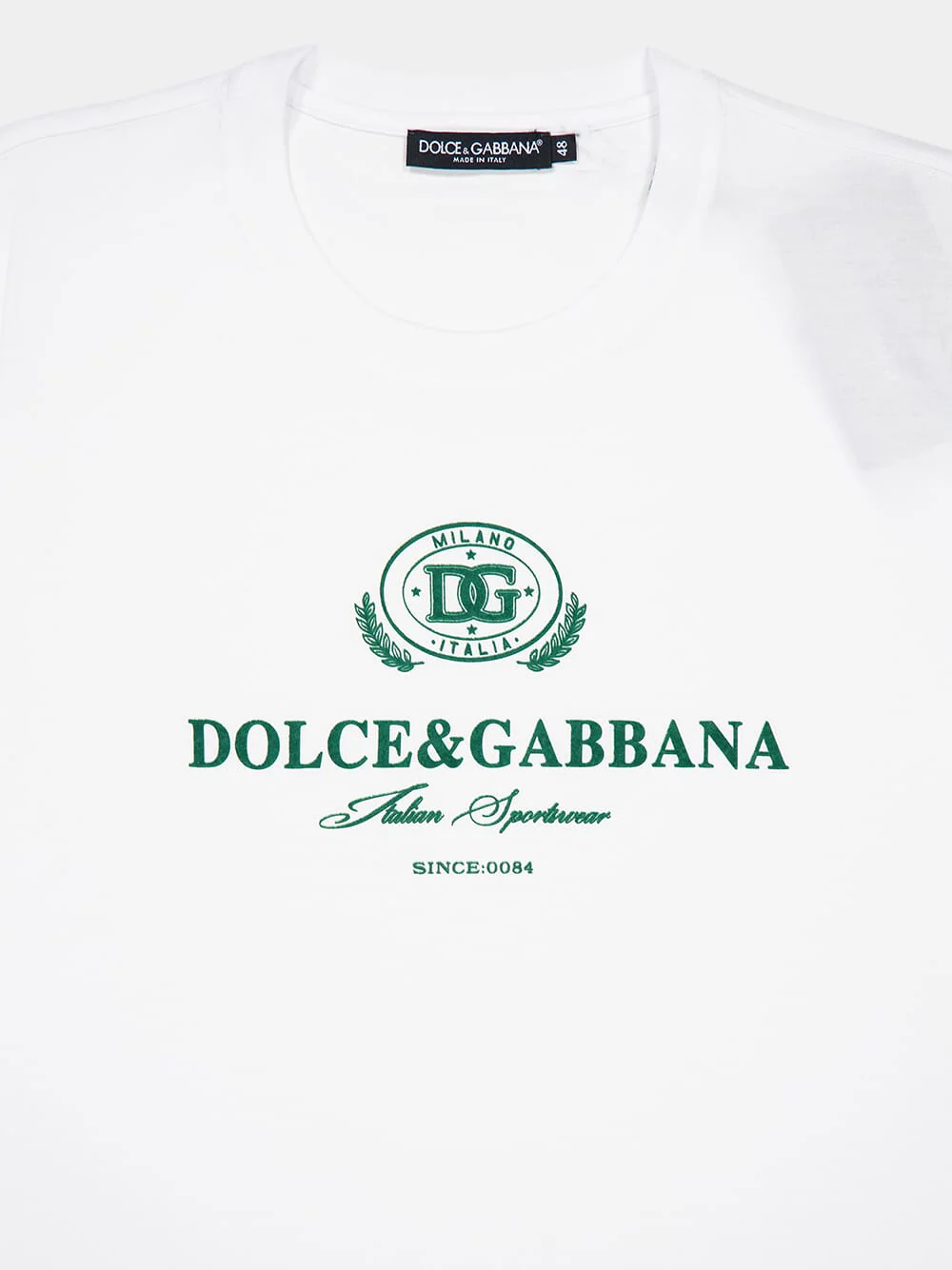 White Cotton Logo T-Shirt - Image 3