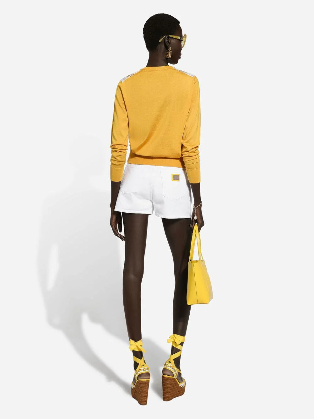 White Denim Shorts - Image 4