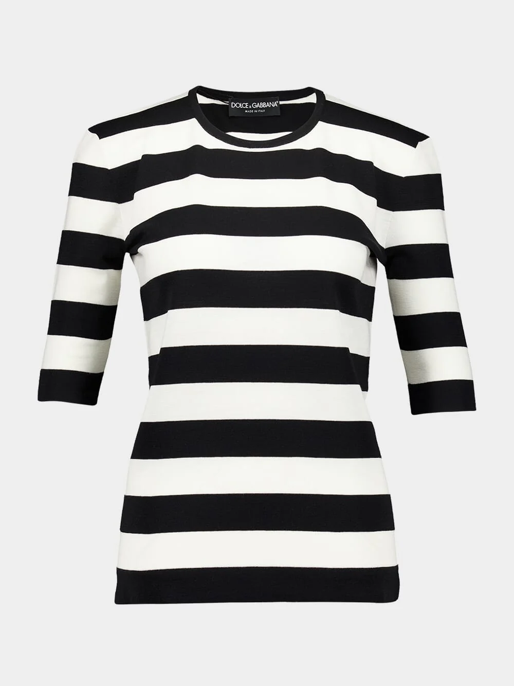 Wool Sweater with Inlaid Stripes