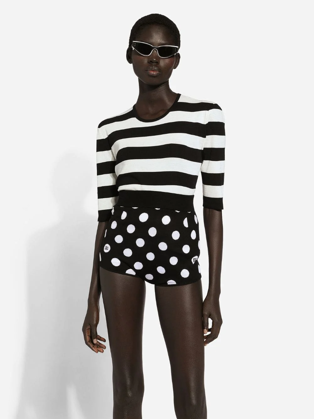 Wool Sweater with Inlaid Stripes - Image 2