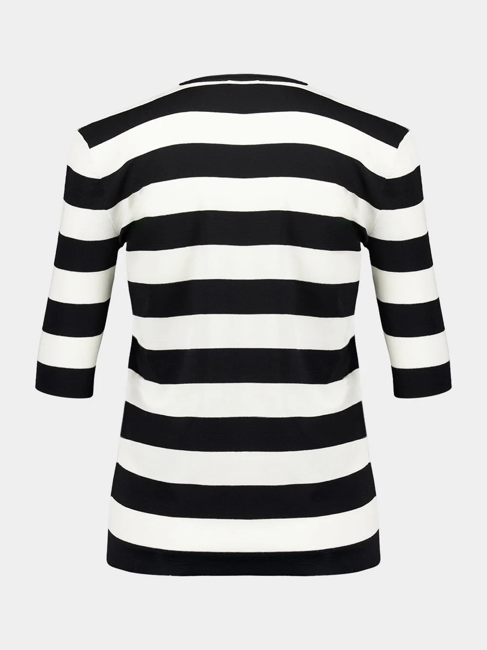 Wool Sweater with Inlaid Stripes - Image 3
