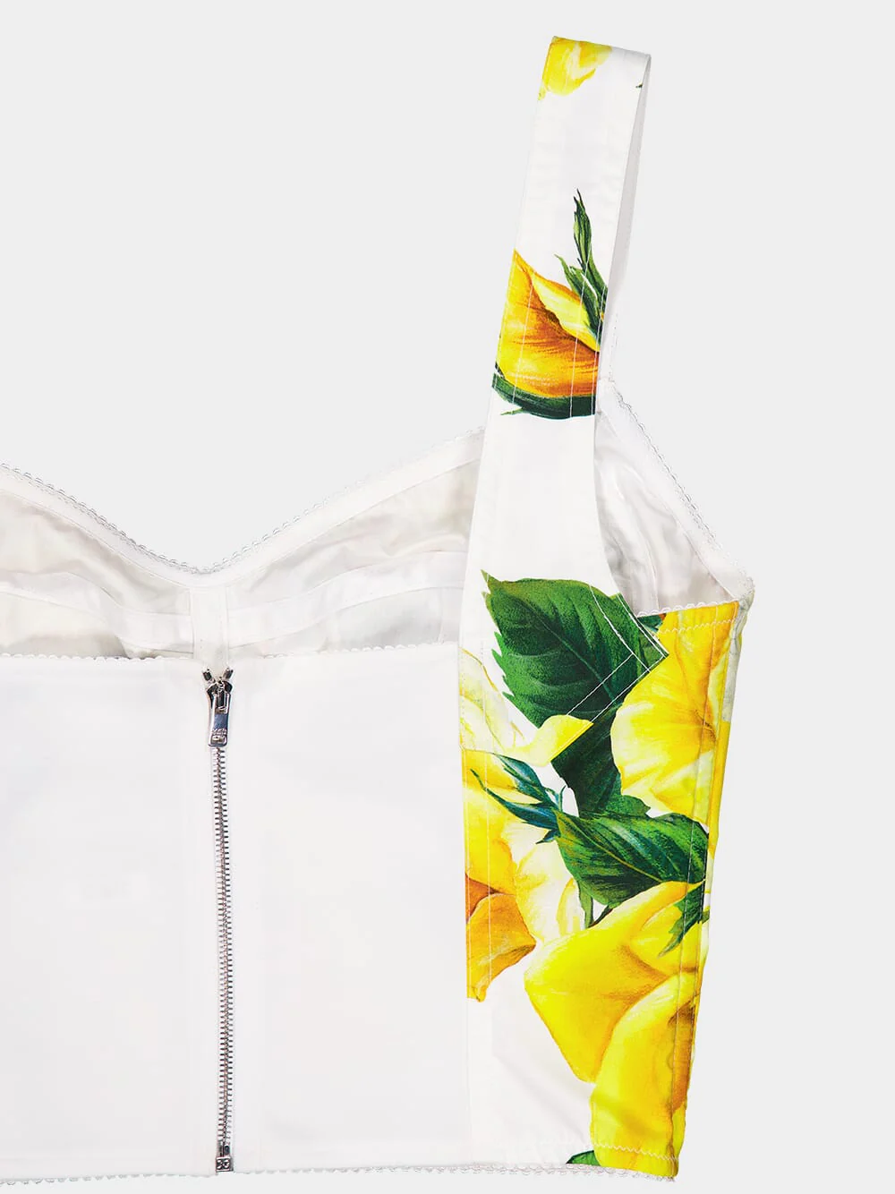 Yellow Rose Print Corset Top - Image 4