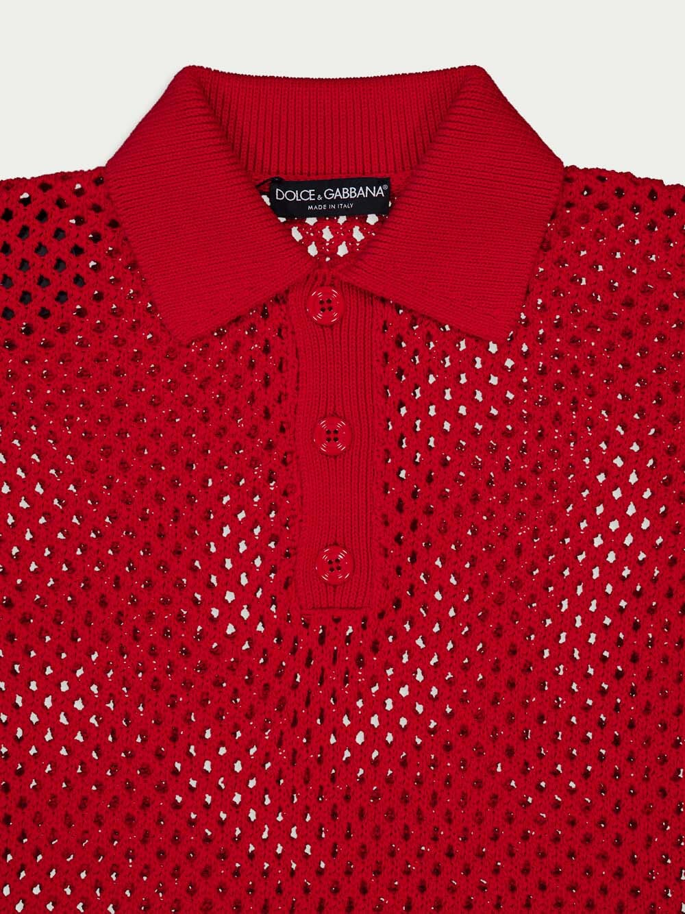 Crochet-Knit Polo Shirt - Image 4