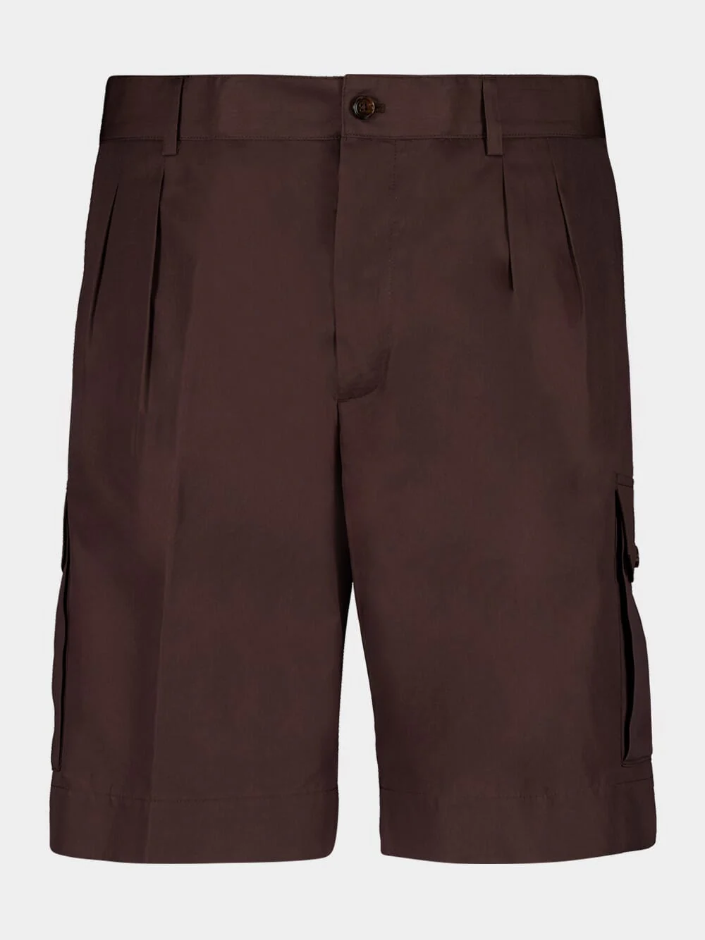 Dark Brown Cargo Bermuda Shorts