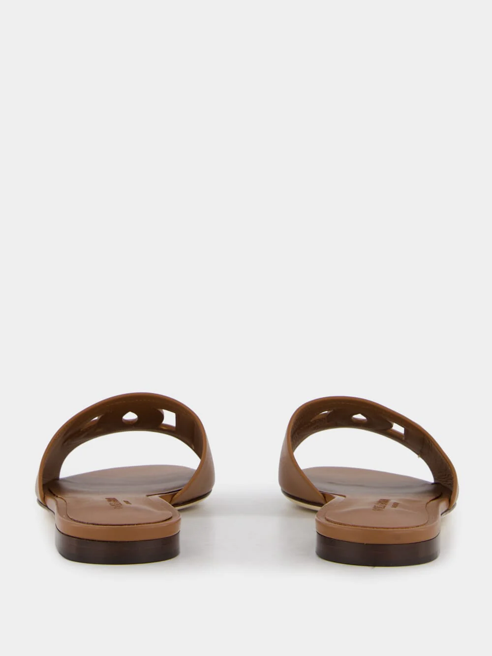 DG Logo Brown Calfskin Sliders - Image 5