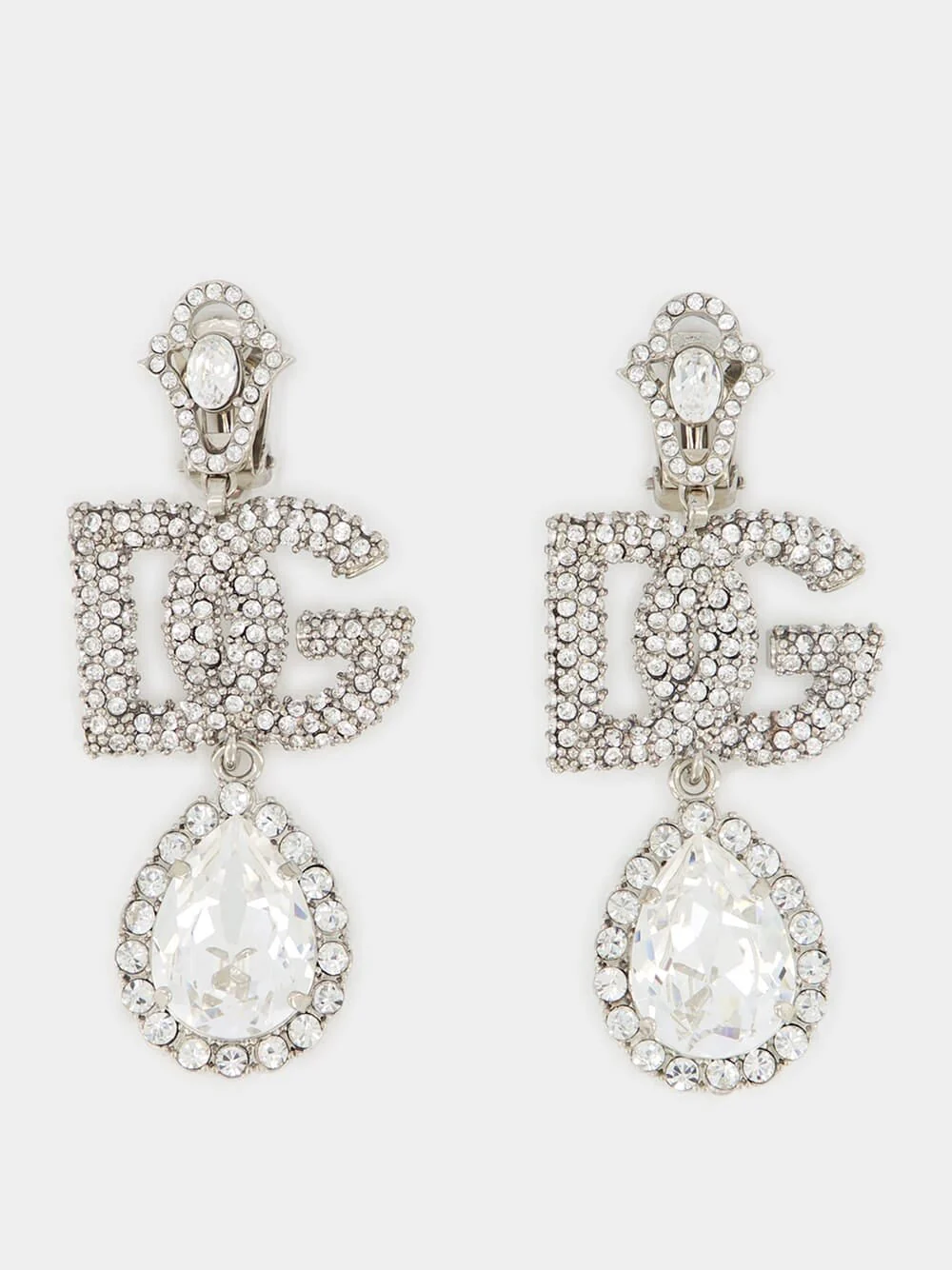DG Logo Crystal-Embellished Earrings