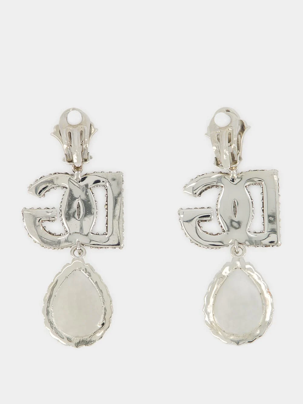 DG Logo Crystal-Embellished Earrings - Image 2