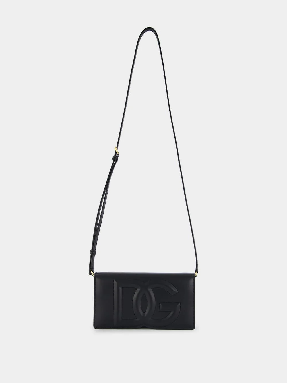 DG-Logo Leather Shoulder Bag
