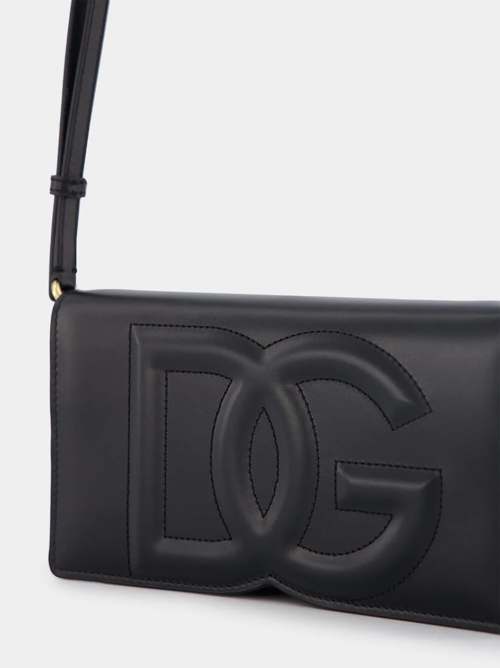 DG-Logo Leather Shoulder Bag - Image 6