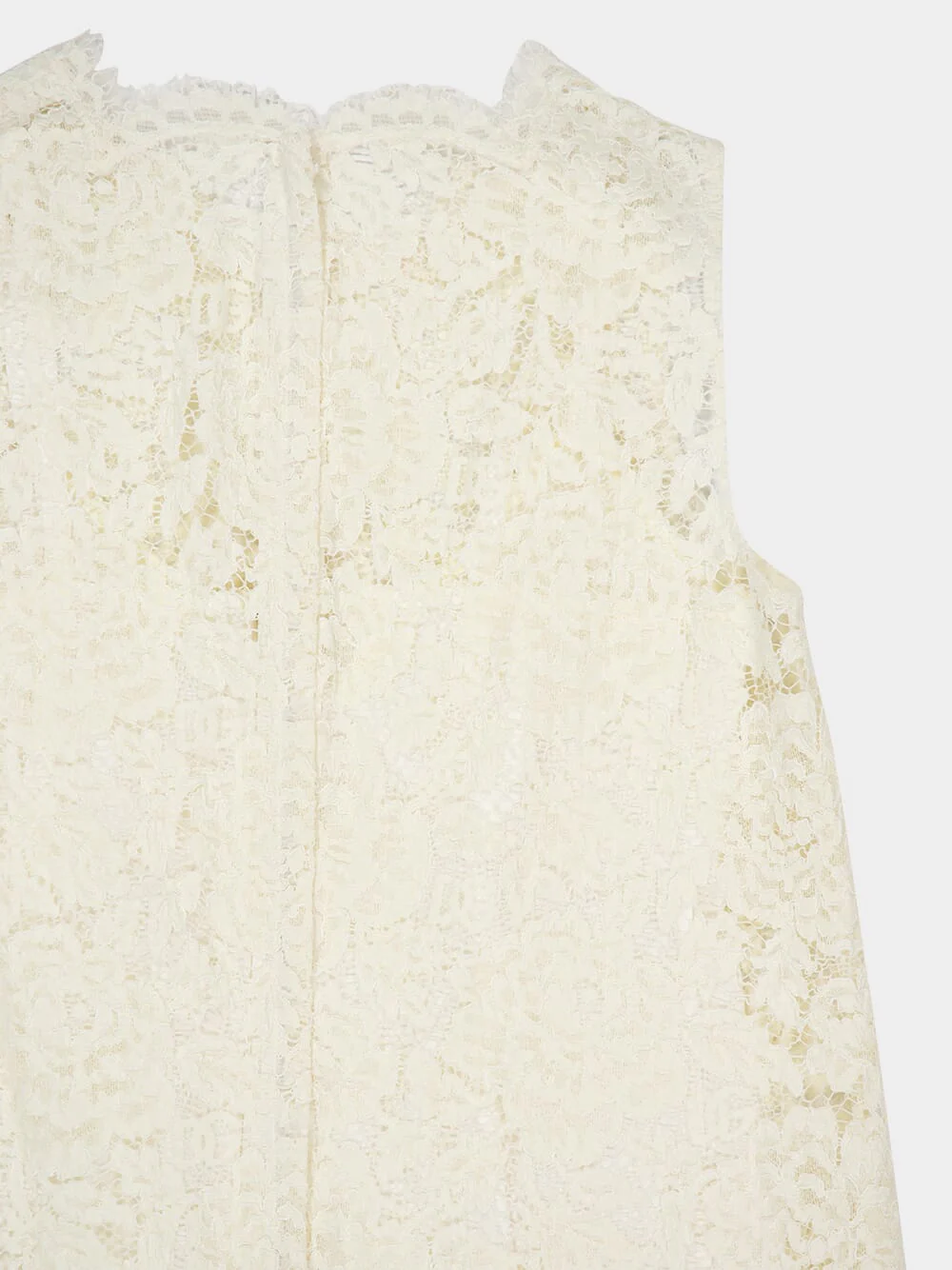 Ivory Lace Sleeveless Top - Image 6