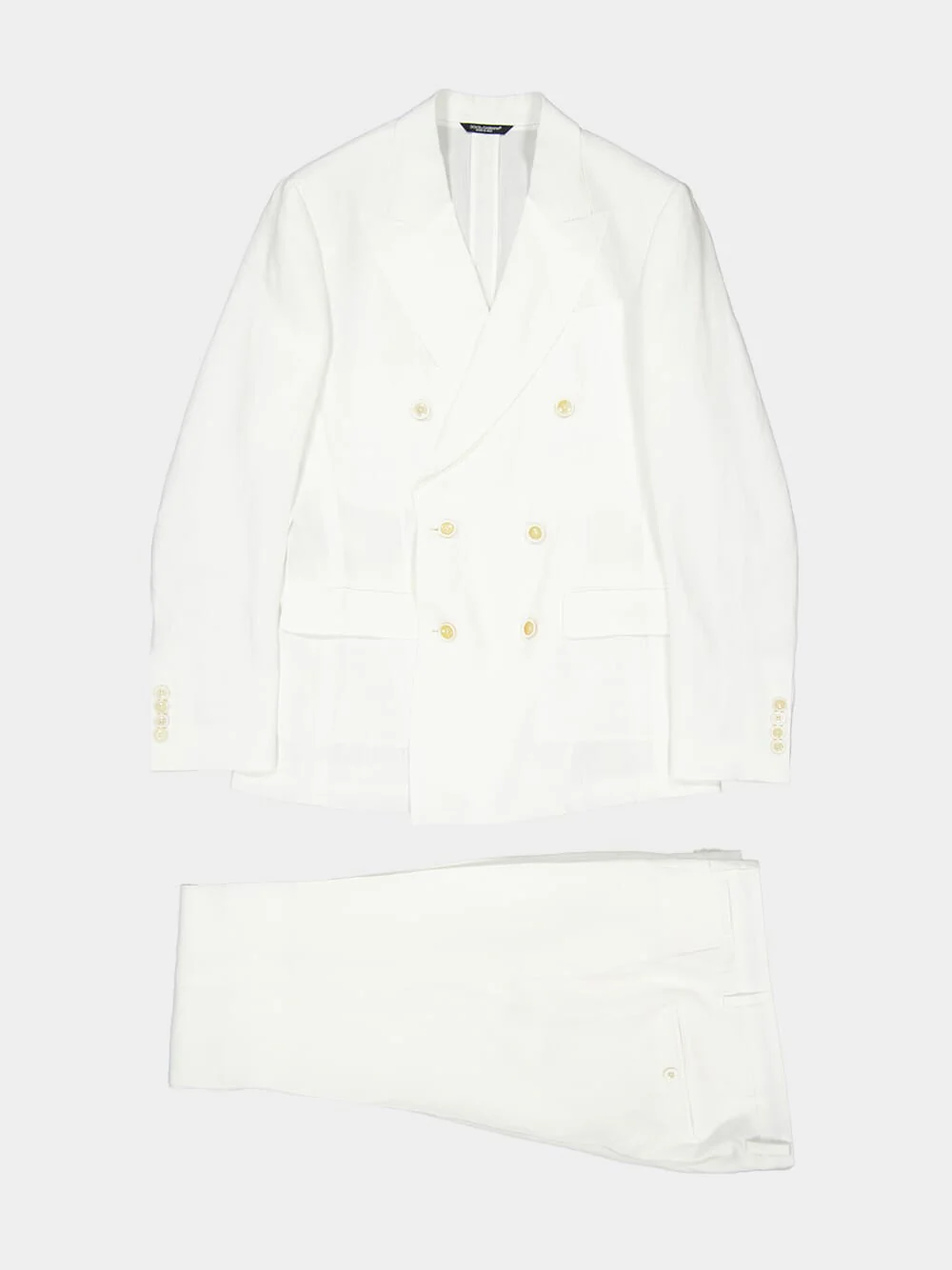 Double-Breasted Linen Suit
