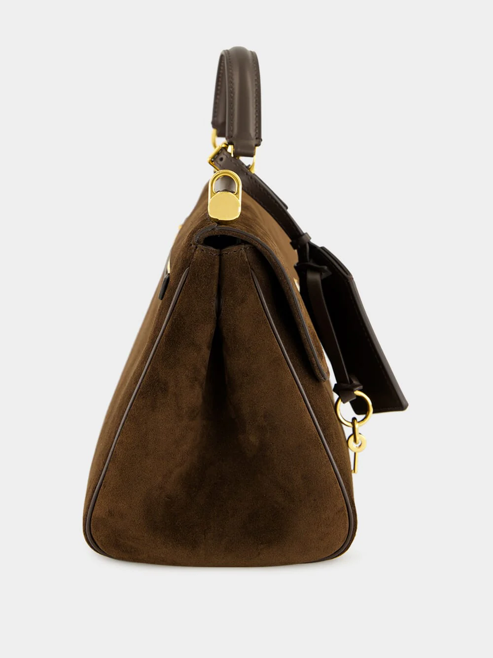 Ebony Brown Crosta Leather Handbag - Image 4