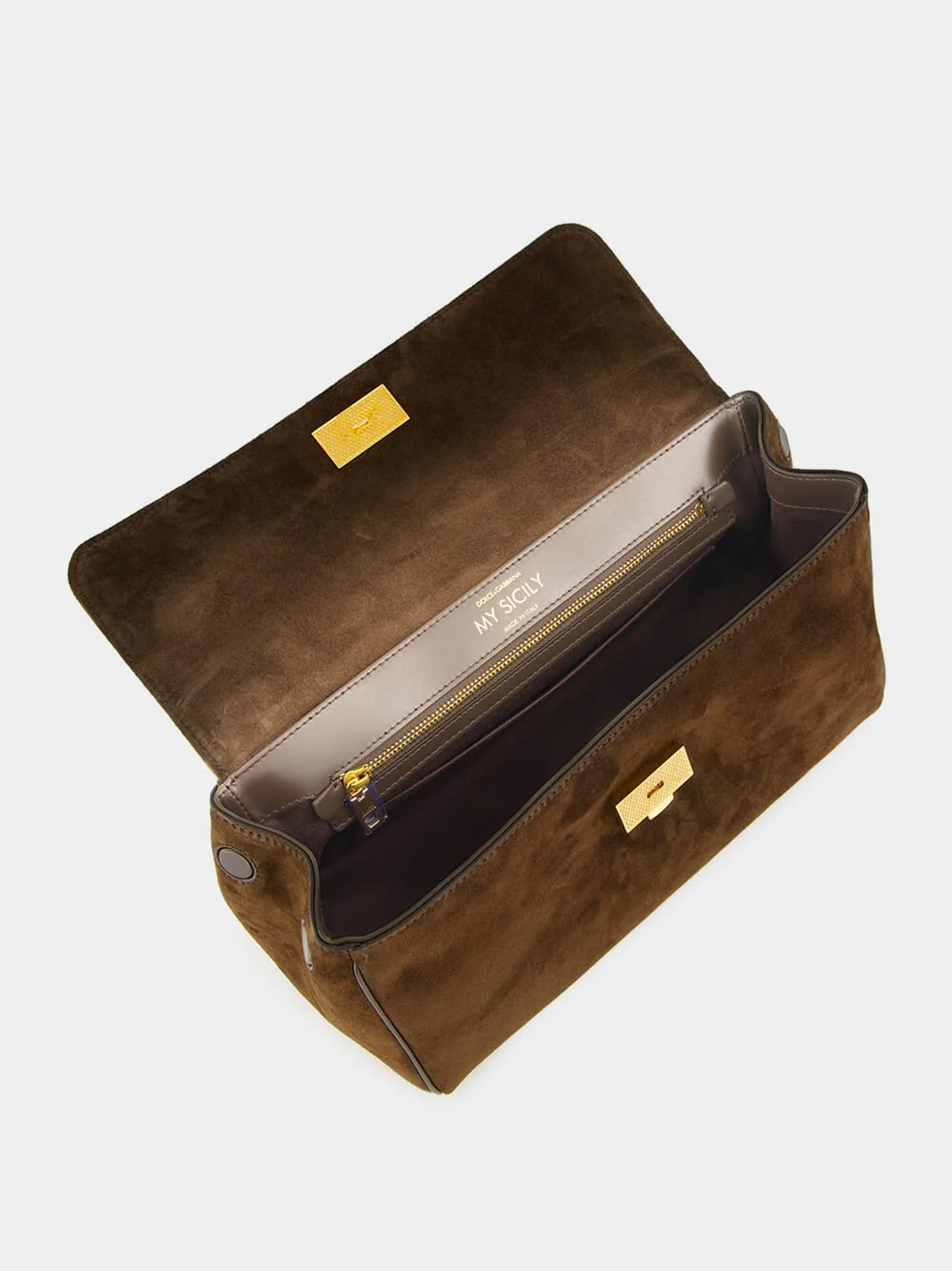 Ebony Brown Crosta Leather Handbag - Image 6