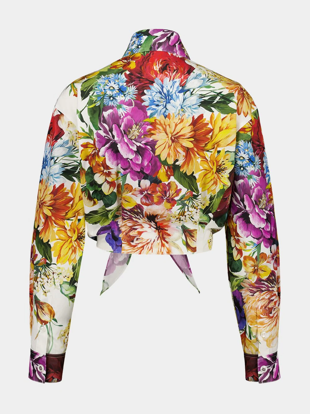 Floral Bouquet Poplin Tie Shirt - Image 2