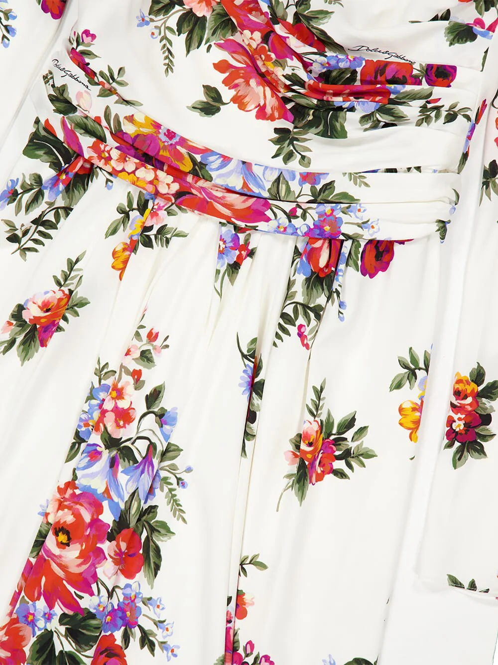 Floral Bouquet Silk Maxi Dress - Image 4