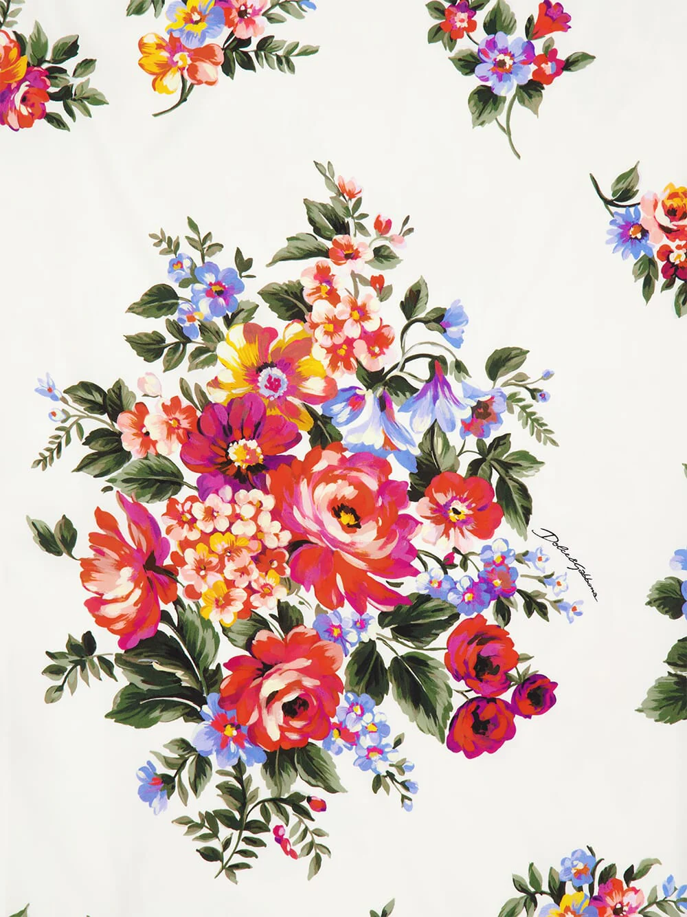 Floral Bouquet Silk Maxi Dress - Image 5