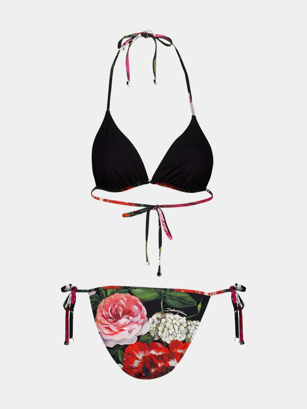 Floral Print Triangle Bikini - Image 2