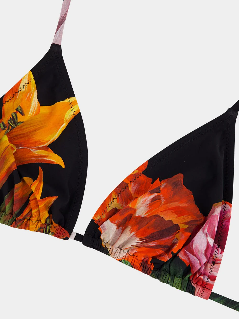 Floral Print Triangle Bikini - Image 3
