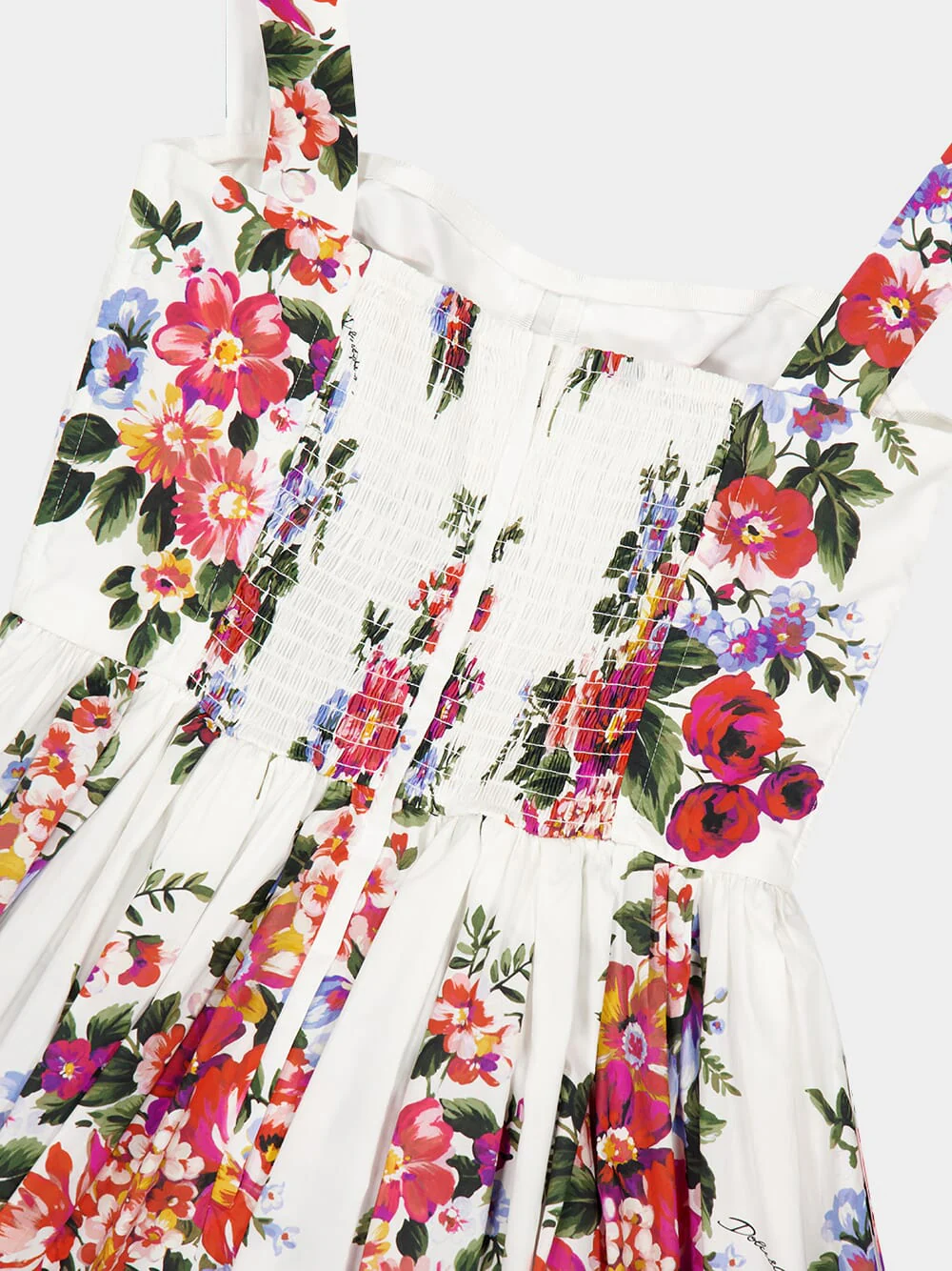 Flower Bouquet Cotton Midi Dress - Image 7