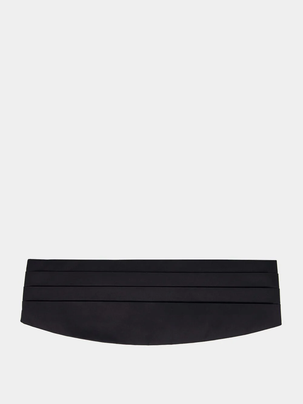 Folded-Design Satin Finish Silk Belt