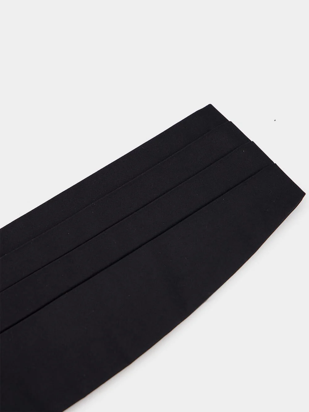 Folded-Design Satin Finish Silk Belt - Image 4