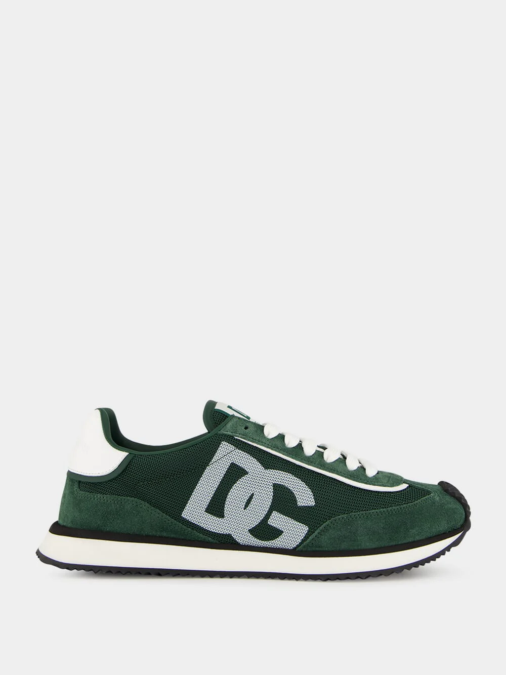Forest Green Low-Top Suede Sneakers