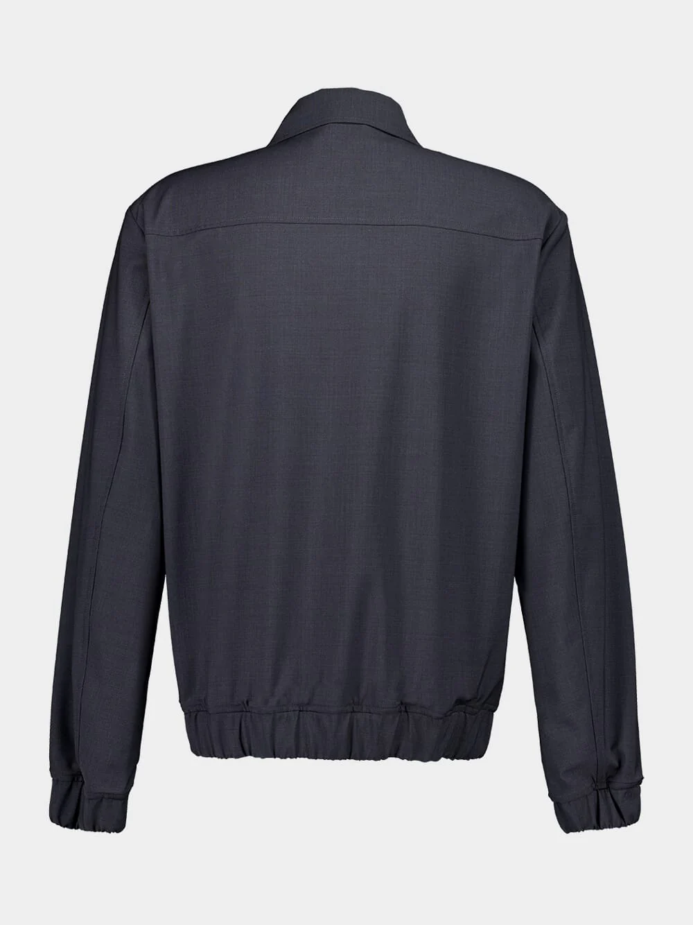 Gray Wool Jacket with Logo Tag - Image 3
