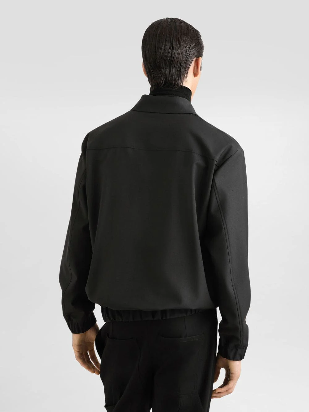 Gray Wool Jacket with Logo Tag - Image 4