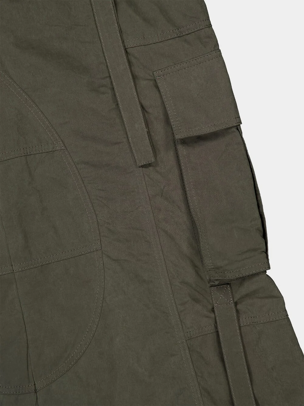 Green Waxed Faille Cargo Trousers - Image 6