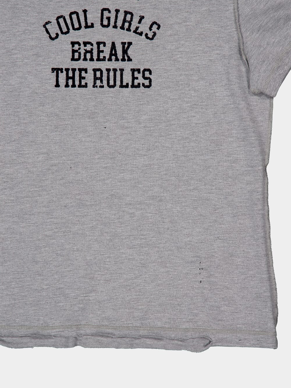 Grey Distressed Jersey T-Shirt with Print - Image 4