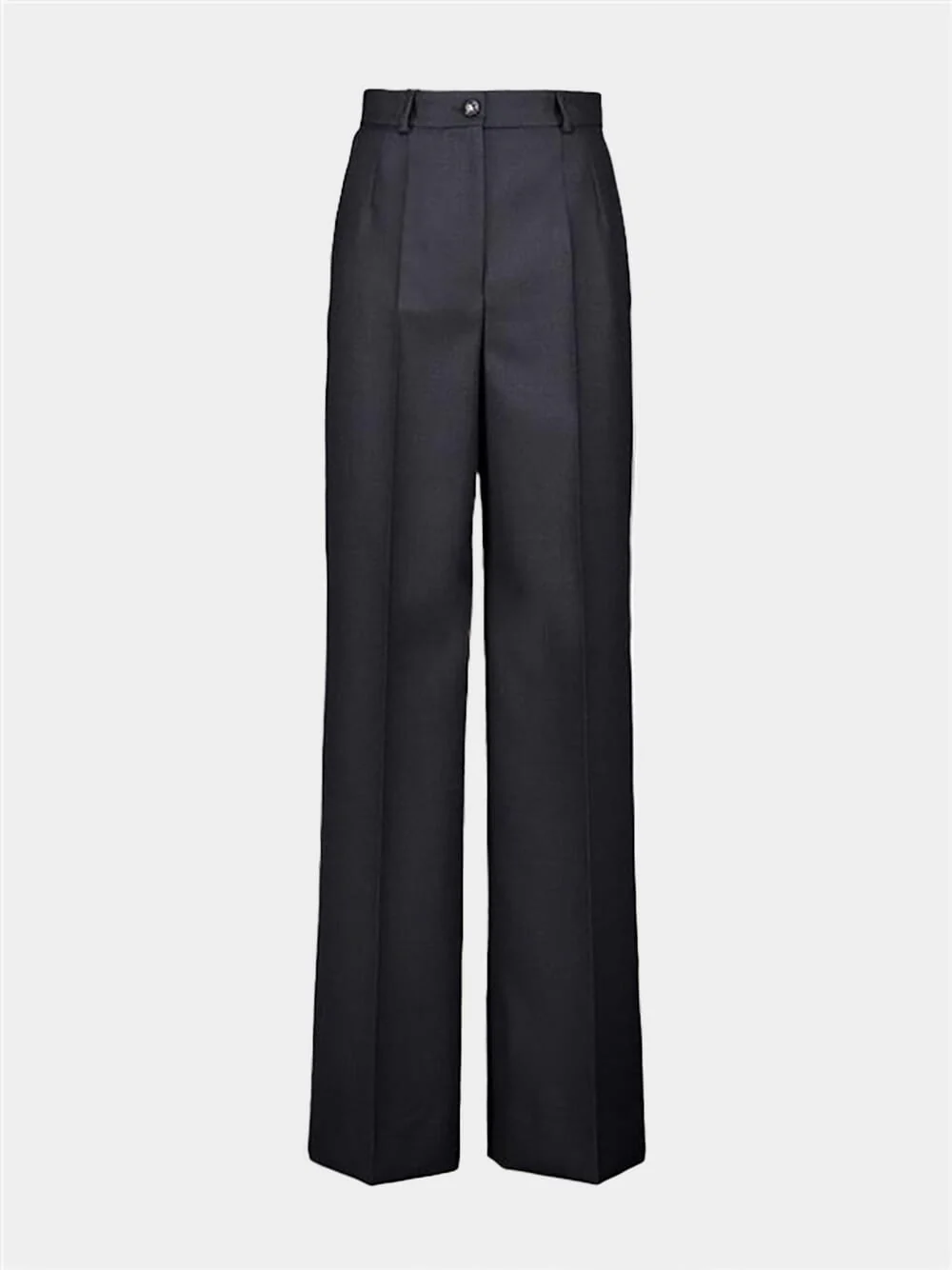 Grey Wool Palazzo Pants - Image 2