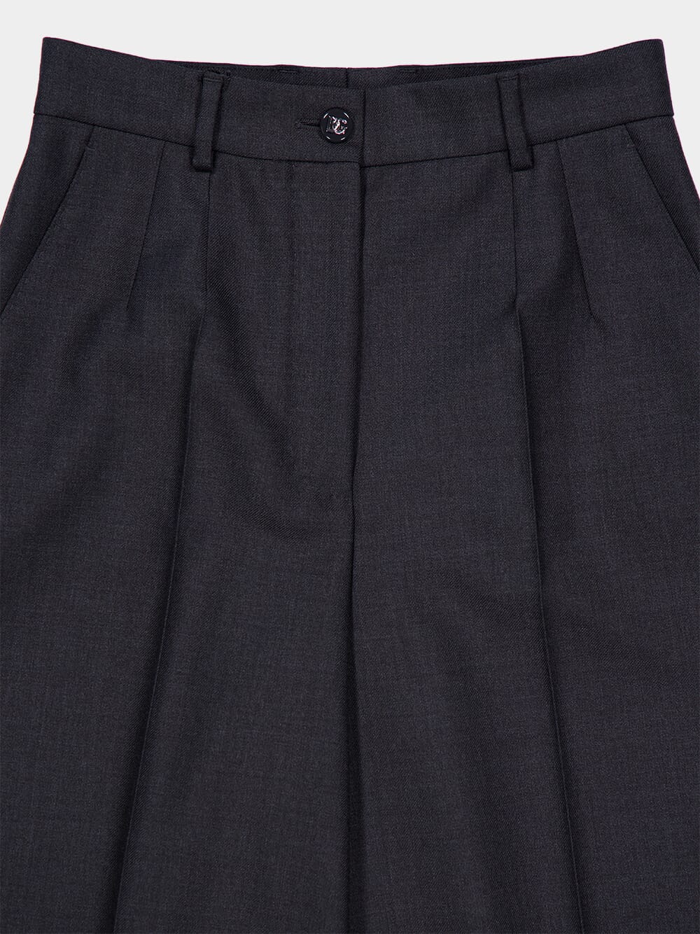 Grey Wool Palazzo Pants - Image 5