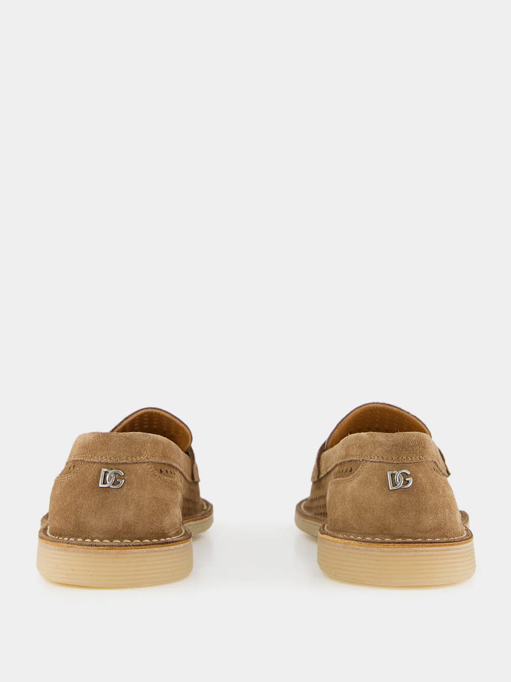 Hazelnut Perforated Calfskin Loafers - Image 12
