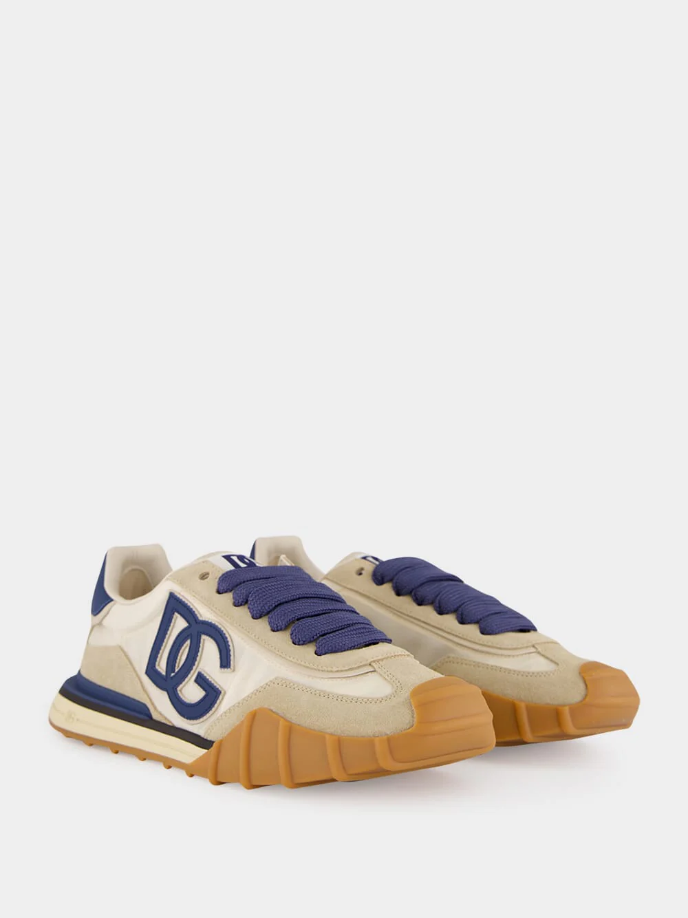 Ivory and Blue DG Athletic Sneakers - Image 3