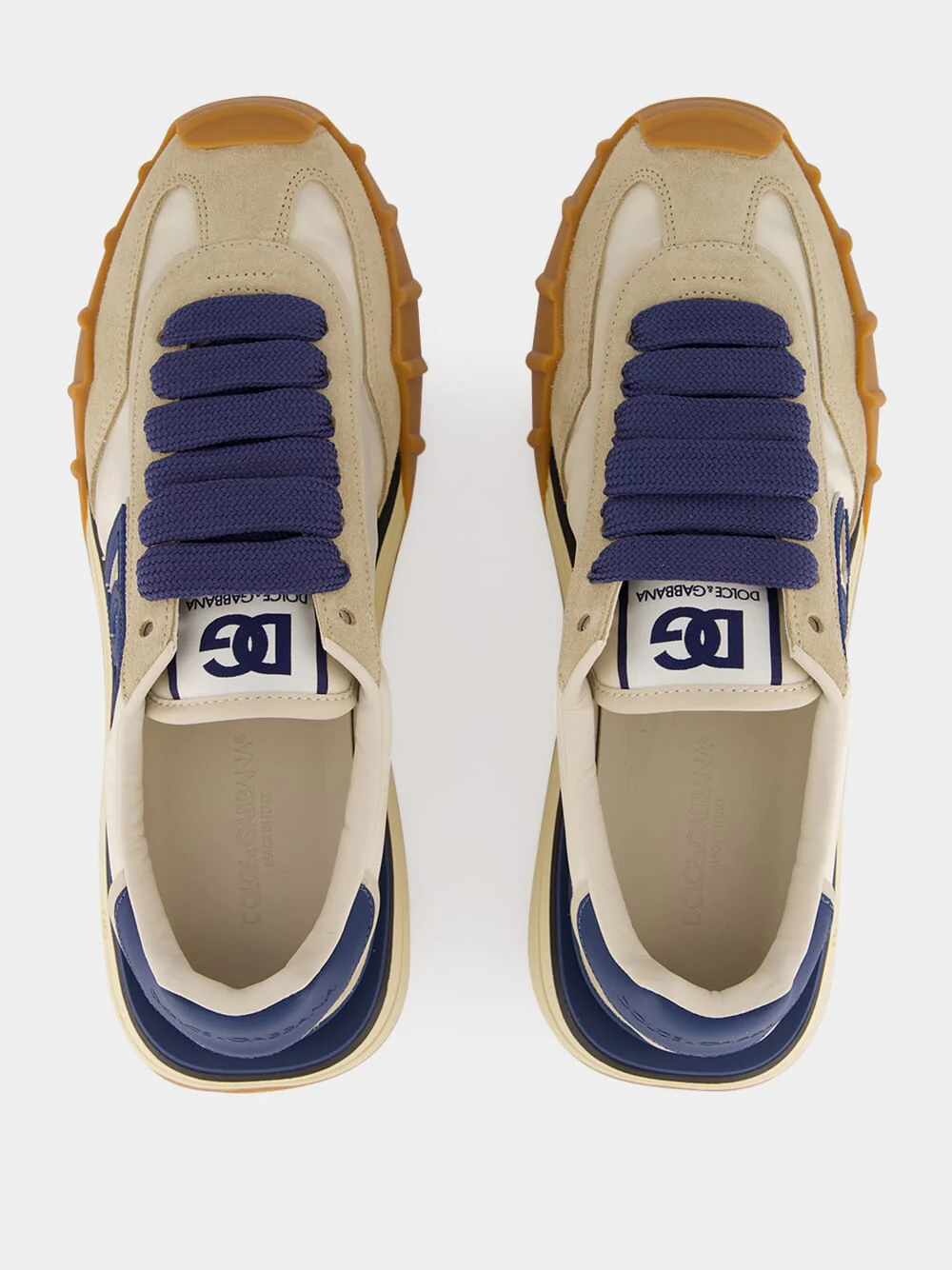 Ivory and Blue DG Athletic Sneakers - Image 4