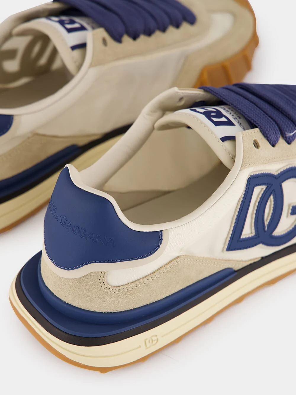 Ivory and Blue DG Athletic Sneakers - Image 6