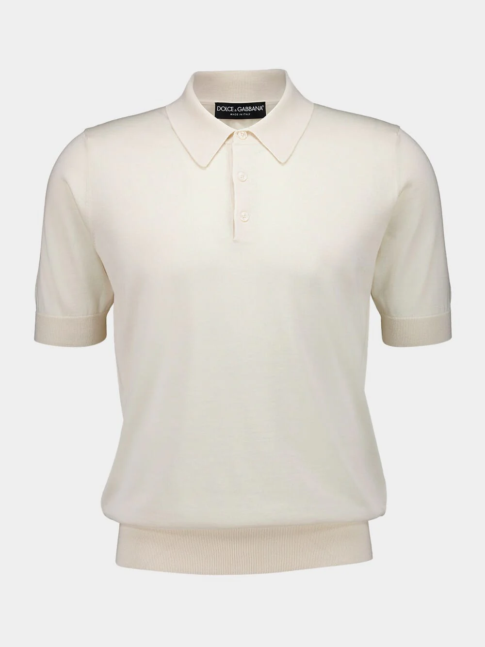 Ivory Cashmere and Silk Polo-Shirt